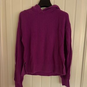 GAP Purple Cowl Neck Hoodie Sweater Soft Knit Classic